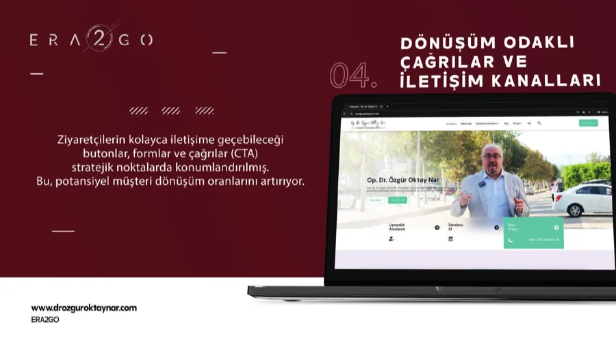 era2go tarafından tasarlanan Op. Dr. Özgür Oktay Nar web sitesi